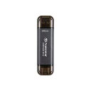 トランセンドジャパン トランセンド ポータブルSSD 256GB 高速 最大1050 MB/s 超小型,軽量11g Type-A/Type-C 両対応 PS4/PS5 動作確認済 USB 10Gbps TS256GESD310C(2)