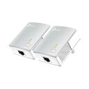 TP-Link PLCアダプター TL-PA4010 KIT 有線LAN コンセント LAN 2台 キット 総務省指定 白