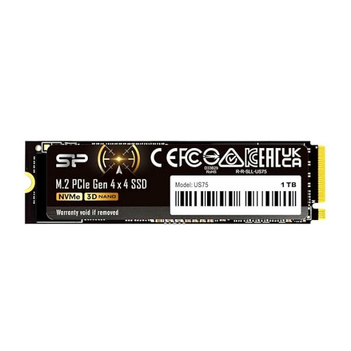 シリコンパワー 1TB US75 NVMe PCIe Gen4 M.2 2280 SSD R/W 最大7000/6000MB/s Playstation 5対応 SP01KGBP44US7505 シリコンパワー 1TB US75 NVMe PCIe Gen4 M.2 2280 SSD R/W 最大7000/6000MB/s Playstation 5対応 SP01KGBP44US7505
