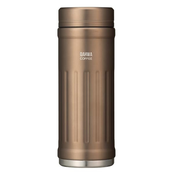 シービージャパン(CB JAPAN) 水筒 直飲み 真空断熱 2層構造 テフロン加工 ベージュ 410ml カフア コーヒー ボトル QAHWA