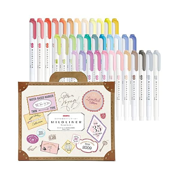 ゼブラ(ZEBRA) 蛍光ペン マイルドライナー 35色セット ギフトBOX入 WKT7-35C