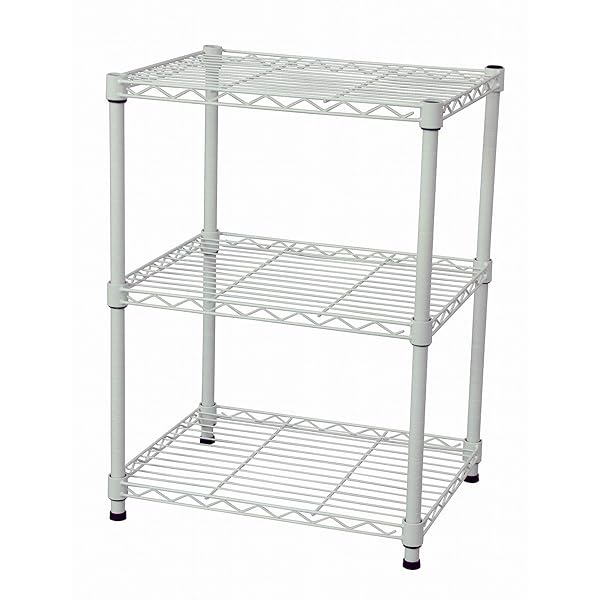 エイアイテック(AITECH) メタルラック本体 ホワイト 45x35x61.8cm 19φスチールラックセット NS-4535WH