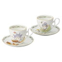 Noritake ノリタケ カップ & ソーサー ( ペアセット ) ( コーヒー ティー 兼用) 250cc となりのトトロ 電子レンジ対応 2客 ボーンチャイナ TP97889/4924-38