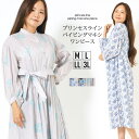 【30日限定 最大15%OFFクーポン】ワンピース M L LL 3L レディース ワンピ 7分袖 プリンセスライン 綿素材 洗濯機洗い可 バンドカラー ロング...