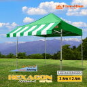 イベントテント Free-Rise HEXAGONシリーズ 2.5m×2.5m オーニングバージョン オールアルミ仕様のオーニング（ヒサシ）付きイベント用テント 熱中症対策 マルシェ 待機所 待合所 学園祭 アルミフレーム