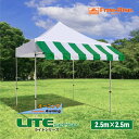 イベントテント 本格イベント集会用テント かんたん設営ワンタッチ式テント Free-Rise LITEシリーズ 2.5m×2.5m オーニングバージョン(カラー：4色） フリーマーケット イベント店舗 マルシェ 熱中症対策 待機所 待合所 学園祭