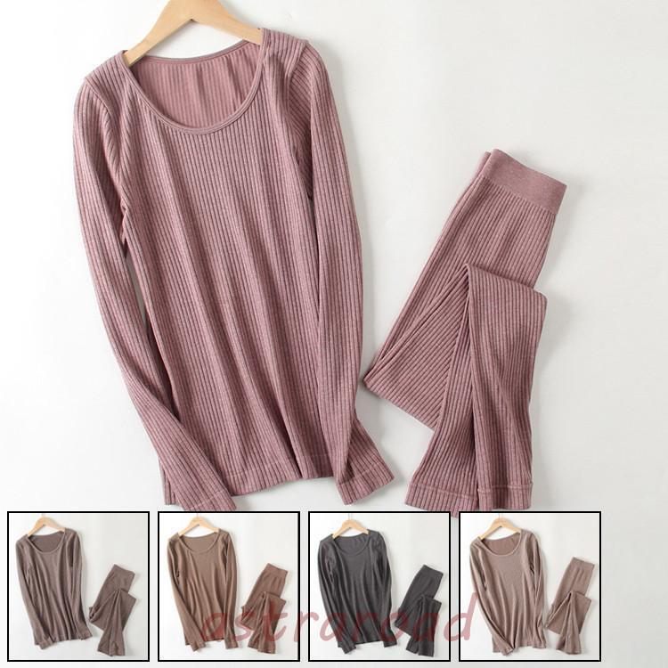 上下セット 秋冬　レディースインナー 女性用　インナーウェア　肌着 アンダーウェア 長袖シャツ　防寒インナー 暖かい 下着 保温タイツ トップス