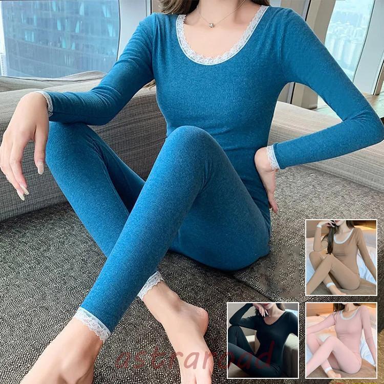 上下セット 秋冬　レディースインナー 女性用　インナーウェア　肌着 アンダーウェア 長袖シャツ　防寒..