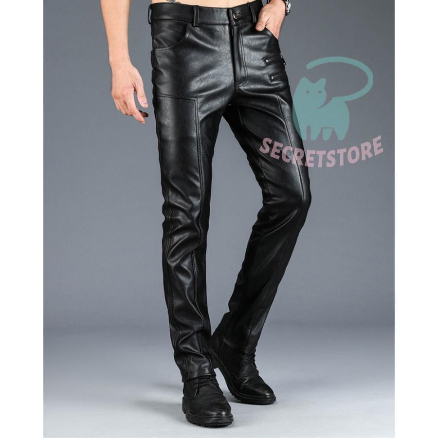 レザーパンツ メンズ 革パン 本革 羊革 バイクパンツ ロングパンツ スキニー スリム ライダース 防風 カジュアル お兄系 細身 高品質 バイカー
