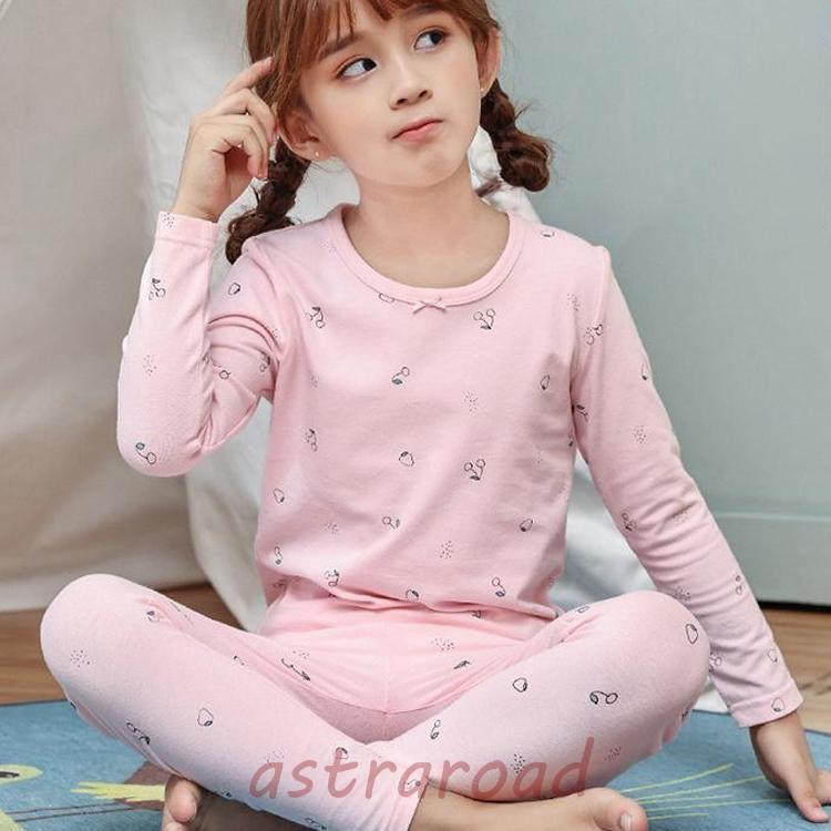 上下セット 秋冬　キッズインナー 子供用　アンダーシャツ　インナーウェア　肌着 アンダーウェア 長袖シャツ　防寒インナー 暖かい 下着 保温タイツ