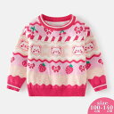 子供服 女の子 セーター キッズ 春秋冬 ニット カジュアル トップス キッズイチゴ柄 くま セーター ジュニア トップス 通園 幼稚園 ベビー 子ども アウタ...