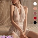 ベビードール セクシーランジェリー センシュアル ドレス セクシー下着 キャミソール ワンピース ネックホルダー 5色展開 プチプラ レディース