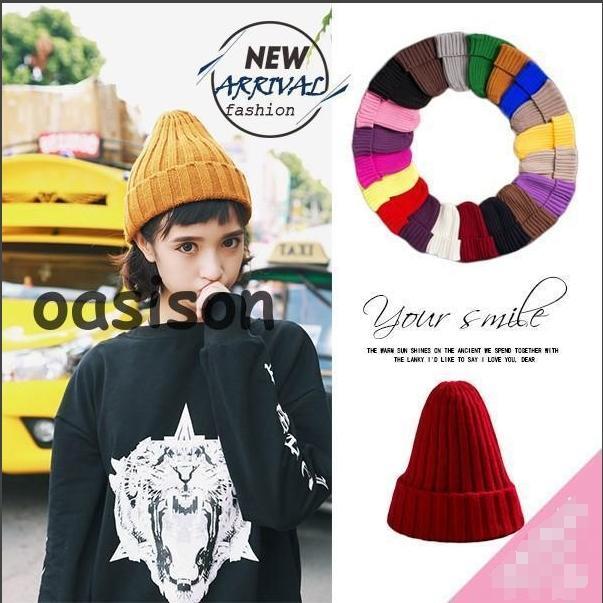 ニット帽 帽子 レディース ニット帽 ニット帽 黄色 シンプル ニットキャップ カラー豊富 冬物防寒帽 可愛い 小顔効果 防寒 秋冬(4)