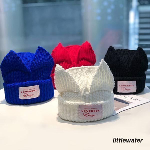 ネコ耳 ニットキャップ 猫耳 ニット帽 ニット 帽子 ニットキャップ レディース 耳付き ワッチ ビーニー カジュアル 原宿系 おしゃれ