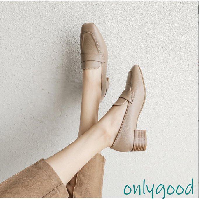 フワラク ローファー パンプス レディース靴 シューズ ローファーパンプス 防水 スクエアトゥ ヒール ラク 静か やわらかい 立ち仕事 仕事 通勤 オフィス(4)