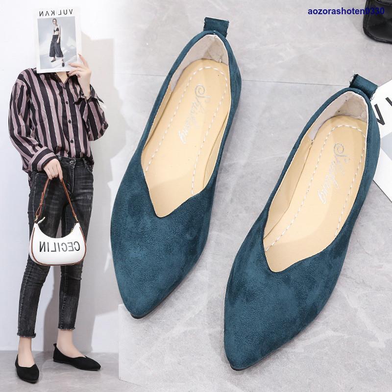 パンプスローヒールフラットシューズ...