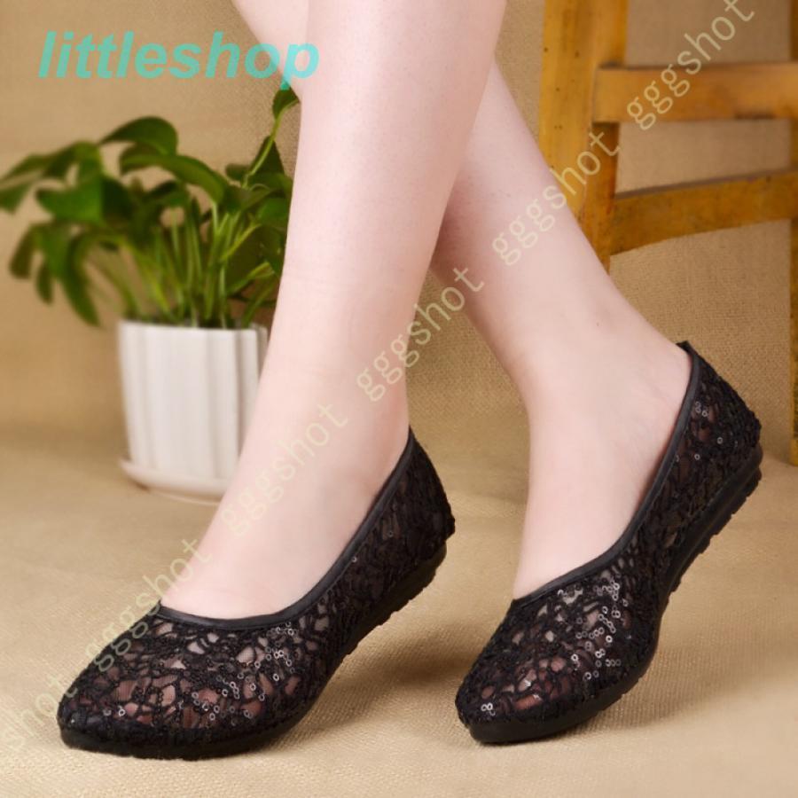 【スーパーセール限定】フラットパンプス フラットシューズ パンプス レディース ぺたんこ 低反発 メッシュ ラメ 歩きやすい 大きいサイズ 通気性 ラウンドトゥ 痛くない フラット