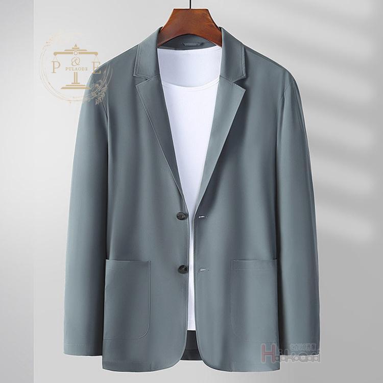 接触冷感 ジャケット メンズ ブレザー サマージャケット テーラードジャケット スーツジャケット 夏 春 長袖 涼しい 2ツボタン