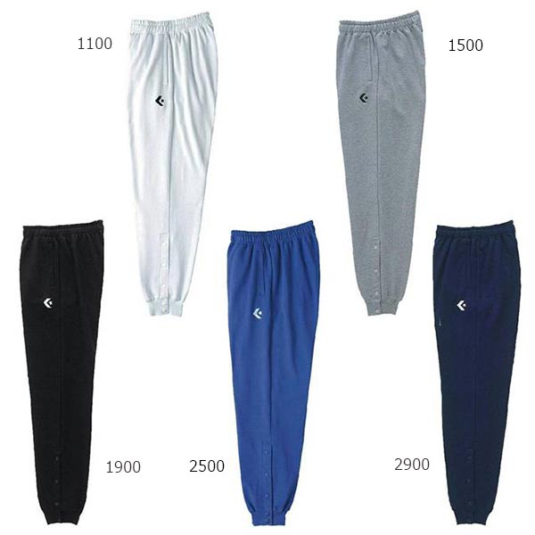 コンバース メンズ レディース スウェットパンツ 裾ボタン有り スウェット パンツ ボトムス バスケットボールウェア バスパン ホワイト 白 ブラック 黒 グレ...