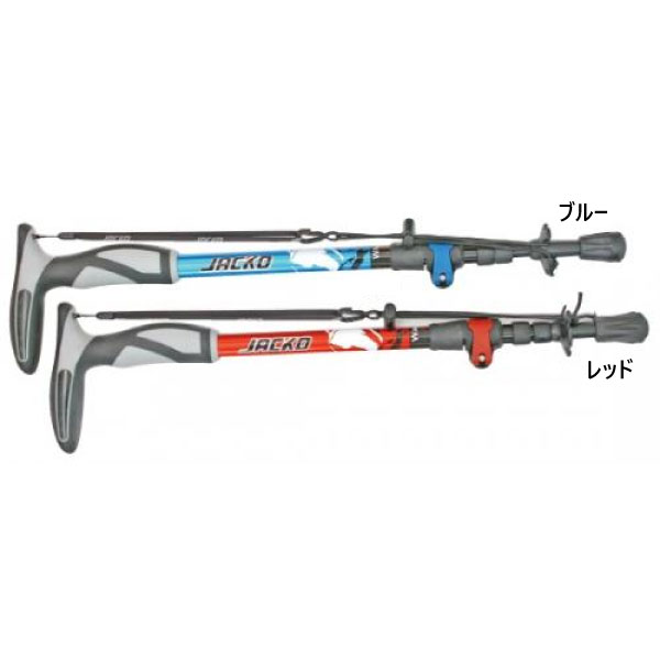 95-110cm スター商事 メンズ レディース ジャッコ ウォーカープロ 110 登山用品 トレッキングポール アウトドアストック 山登り 1本 ブルー レッド 青 赤 送料無料 12795 12796