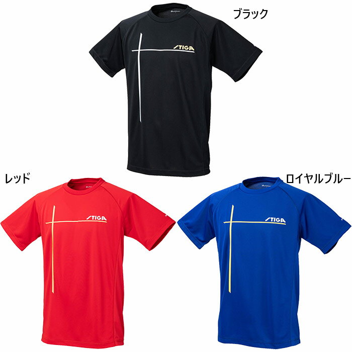 メンズ レディース ファイテンコラボシャツ COLLABO SHIRT WITH PHITEN 卓球ウェア トップス 半袖Tシャツ スティガ STIGA 1854-4711 1854-4866 1854-5655