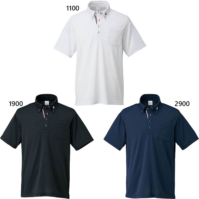 コンバース メンズ ボタンダウンシャツ ポロシャツ トップス カジュアルウェア 半袖 ホワイト 白 ブラック 黒 ネイビー 送料無料 CONVERSE CB221402