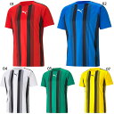 プーマ メンズ チームリーガ TEAMLIGA ストライプ ゲームシャツ サッカーウェア フットサルウェア トップス 半袖Tシャツ ホワイト 白 ブルー レッド...