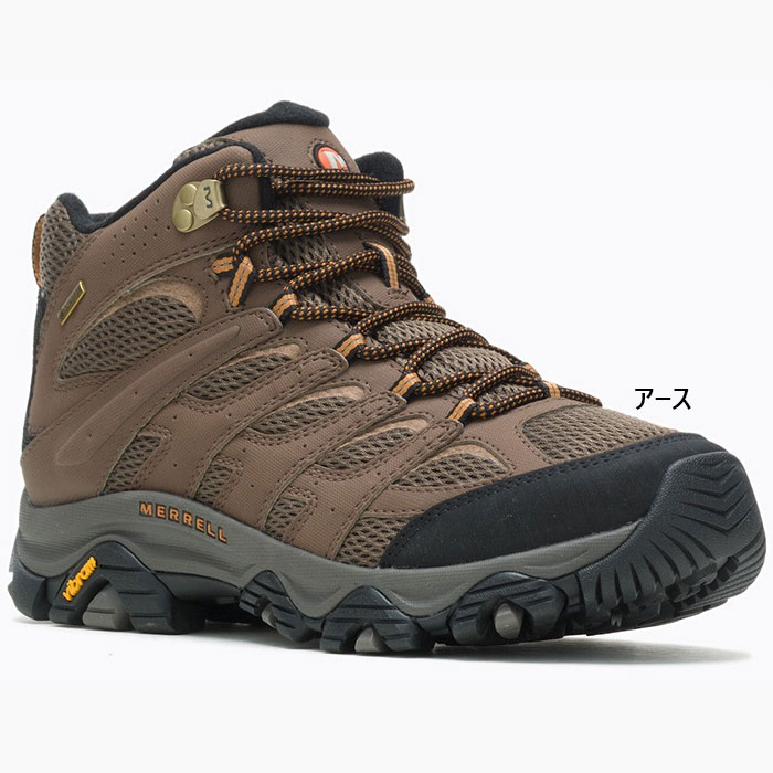 ワイド幅 メレル メンズ モアブ 3 シンセティック ミッド ゴアテックス MOAB 3 SYNTHETIC MID GORE-TEX® 登山靴 山登り トレッキングシューズ 送料無料 MERRELL