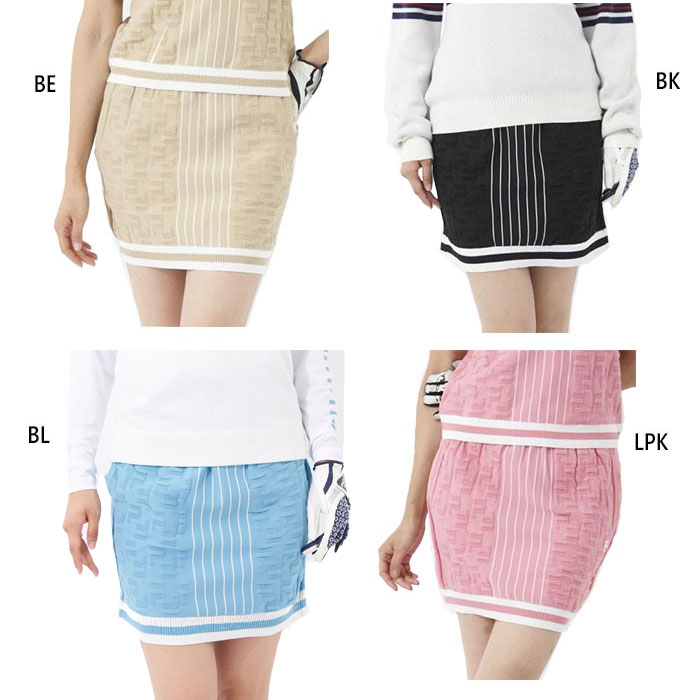 フィラ ゴルフ レディース ニットスカート ゴルフウェア ボトムス ブラック 黒 ブルー 青 ピンク ベー..