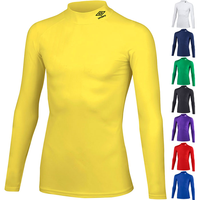 アンブロ メンズ ストレッチ インナーシャツ アンダーウェア スポーツインナー サッカーウェア フットサルウェア トップス アンダーシャツ 吸汗速乾 ホワイト 白 ネイビー 送料無料 UMBRO UAS9302