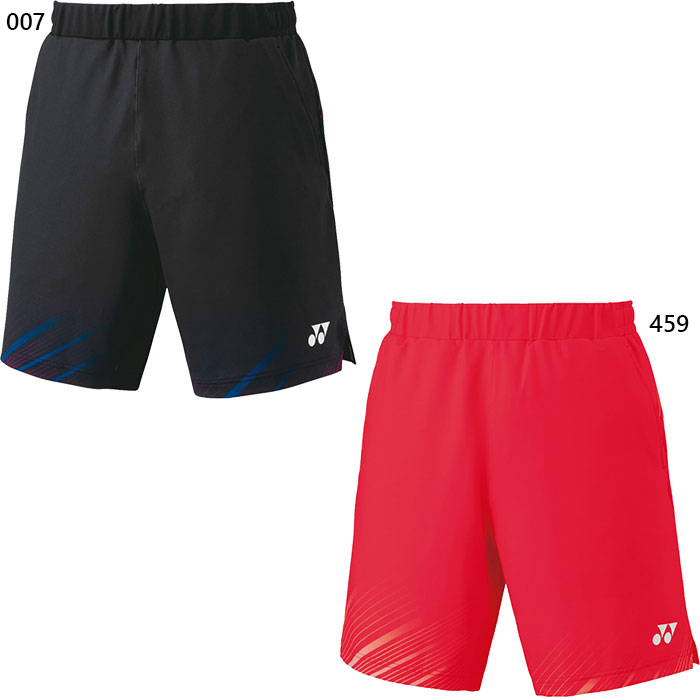 ヨネックス メンズ ニットハーフパンツ テニス バドミントンウェア ボトムス ベリークール 吸汗速乾 UVカット 制電 ストレッチ ブラック 黒 レッド 赤 送料無料 YONEX 15181