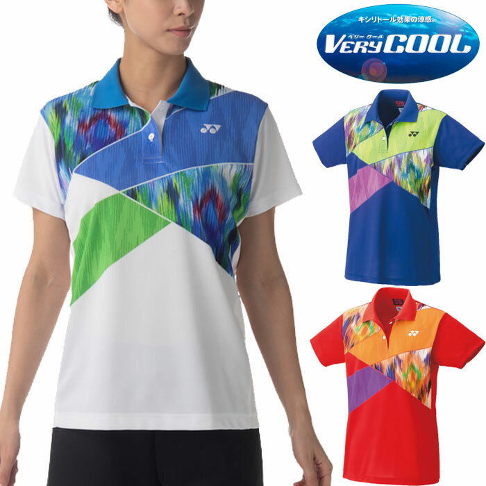 ヨネックス レディース ゲームシャツ テニス バドミントンウェア トップス 半袖 吸汗速乾 UVカット ホワイト 白 ネイビー レッド 赤 送料無料 YONEX...