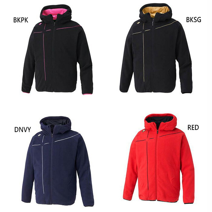 デサント メンズ フリースジャケット 野球ウェア トップス アウター 長袖 防風 防寒 保温 ブラック 黒 ..