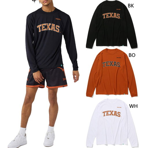 スポルディング メンズ レディース ロングスリーブTシャツ テキサス レタード 長袖Tシャツ トップス バスケットボールウェア ホワイト 白 ブラック 黒 送料無料 SPALDING SMT23133TX スポルディング メンズ レディース ロングスリーブTシャツ テキサス レタード 長袖Tシャツ トップス バスケットボールウェア ホワイト 白 ブラック 黒 送料無料 SPALDING SMT23133TX