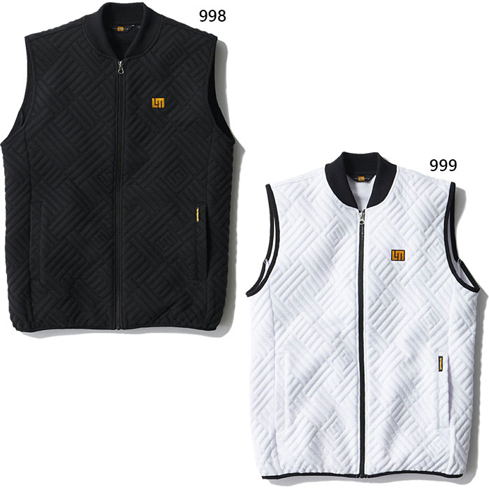 ラウドマウス メンズ 袋ジャガードベスト ゴルフウェア トップス ノースリーブ ストレッチ ホワイト 白 ブラック 黒 送料無料 LOUDMOUTH 773200