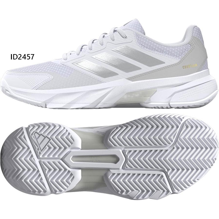 アディダス レディース コートジャム コントロール CourtJam Control 3 W テニスシューズ ホワイト 白 送料無料 adidas ID2457