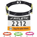 フィットレティック メンズ レディース レース RACE2 ランニング マラソン 陸上競技 トレイルランニング ランニングベルト ゼッケンホルダー ブラック 黒...