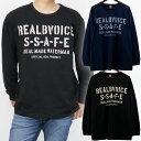 リアルビーボイス メンズ レディース RBV S.S.A.F.E ステンシル ロング Tシャツ STENCIL LONG T-SHIRT 長袖 トップス ブラック 黒 ネイ..