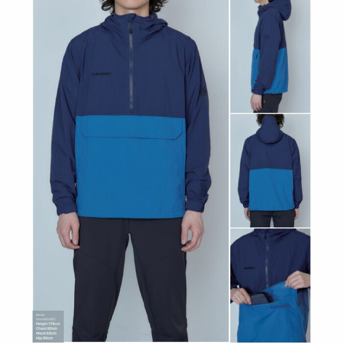 マムート メンズ Hiking WB Hooded Anorak AF アウトドアウェア トップス ブラック 黒 カーキ 送料無料 Mammut 1012-00730 2