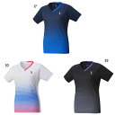 ゴーセン レディース ゲームシャツ テニス バドミントンウェア トップス 半袖Tシャツ ホワイト 白 ブラック 黒 ネイビー 送料無料 GOSEN T2411