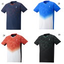 ゴーセン メンズ レディース ゲームシャツ テニス バドミントンウェア トップス 半袖Tシャツ ブラック 黒 ネイビー ブルー レッド 青 赤 送料無料 GOS...