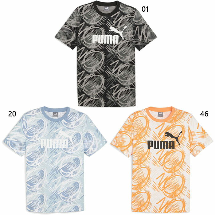 プーマ プーマ メンズ パワー POWER AOP Tシャツ 半袖 トップス フィットネス トレーニングウェア ブルー 青 送料無料 PUMA 681270