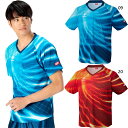 JTTA公認 ニッタク メンズ レディース エディーシャツ 卓球ウェア トップス 半袖Tシャツ ユニフォーム ブルー レッド 青 赤 送料無料 Nittaku ...
