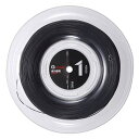 硬式 長さ220m 太さ16(1.30mm) ゴーセン メンズ レディース ジーツアーワン G-TOUR1 テニス用品 硬式テニスガット ロール ブラック 黒 ...