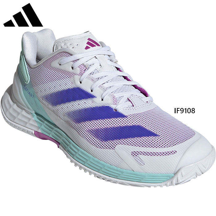 アディダス レディース ディファイアント スピード 2 Defiant Speed 2 W テニスシューズ 紐靴 クレーコート ホワイト 白 送料無料 adidas IF9108