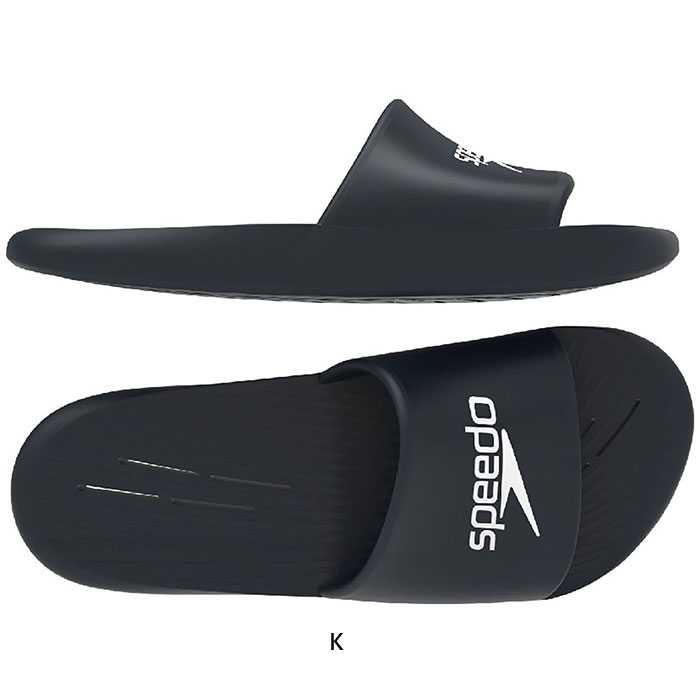 スピード メンズ スライド SLIDE シャワーサンダル シューズ プール ブラック 黒 送料無料 speedo SE52401