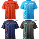バタフライ メンズ レディース レクート・Tシャツ 卓球ウェア トップス 半袖 吸水速乾 ブラック 黒 ネイビー ブルー レッド 青 赤 送料無料 Butterfly 46790