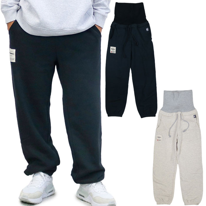 リアルビーボイス メンズ レディース ウエスト ウォーマー スウェットパンツ WAIST WARMER SWEATPANTS ズボン ボトムス 防寒 腹巻付きパンツ ブラック 黒 ベージュ 送料無料 RealBvoice 10481-12016