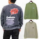 リアルビーボイス メンズ レディース サンキュー ピグメント クルー スウェット THANK YOU PIGMENT CREW SWEAT トップス 長袖 ブラック 黒 ベージュ グリーン 緑 送料無料 RealBvoice 10481-11918(4)