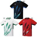 ヨネックス ジュニア キッズ ゲームシャツ テニス バドミントンウェア トップス 半袖 吸汗速乾 UVカット 日本バドミントン協会審査合格品 ホワイト 白 ブラ...